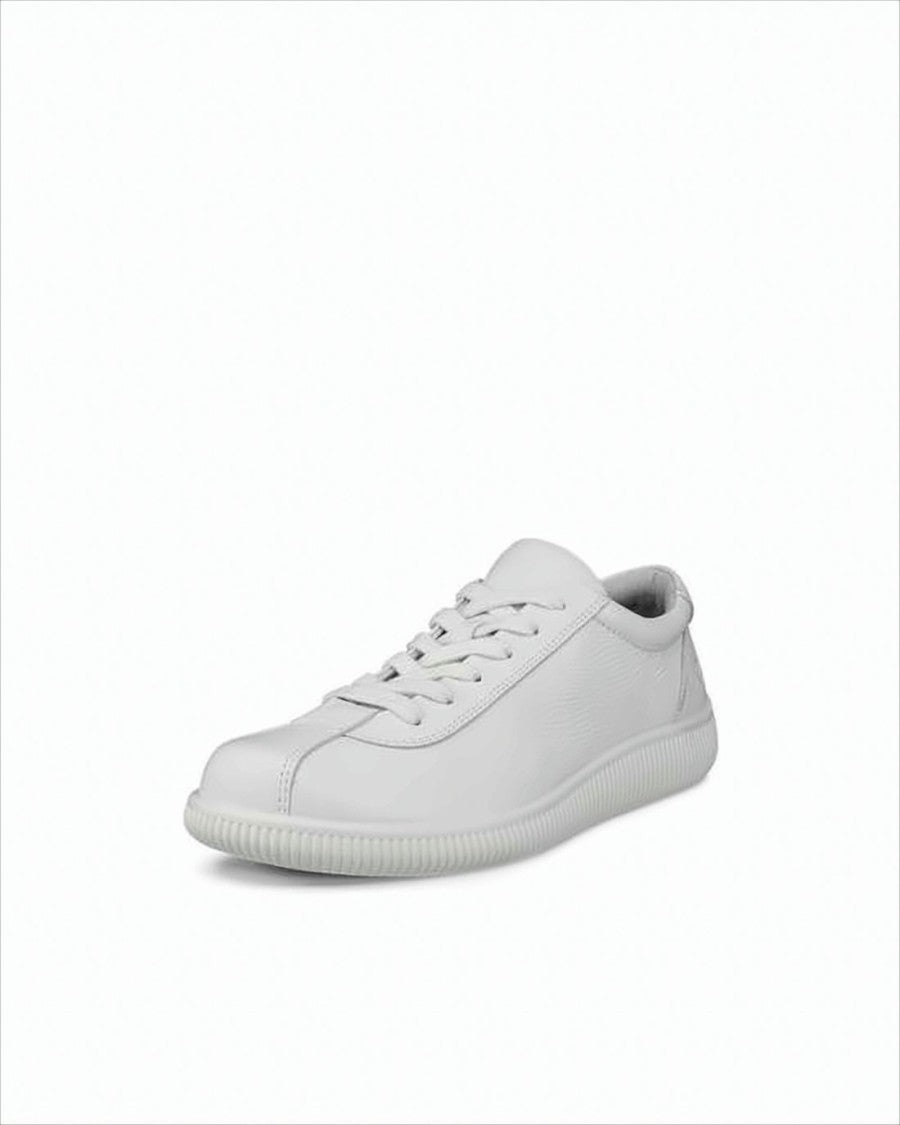 Ecco Low-Top White Sneakers With Smooth Leather