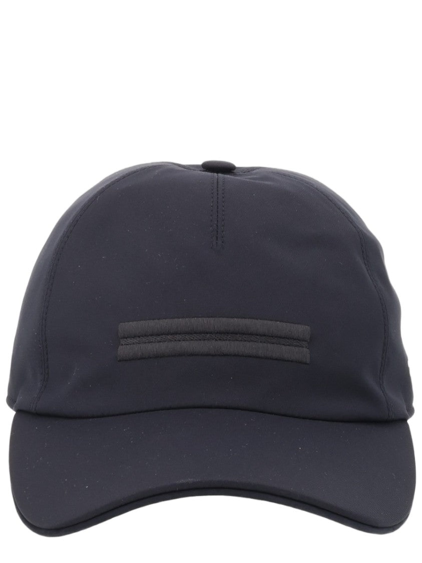 Zegna Structured Blue Adjustable Polyester Hat