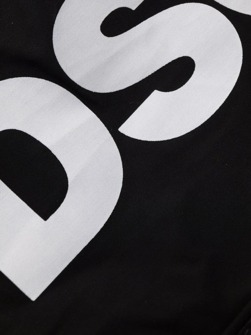 Dsquared2 Sleek Black Sports Jacket With Drawstring Hem And Modern Detailing