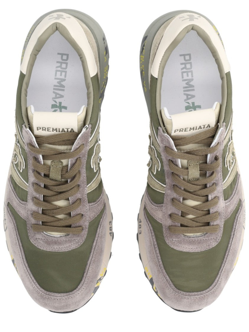 Premiata Layered Multicolour Sneakers With Textured Sole