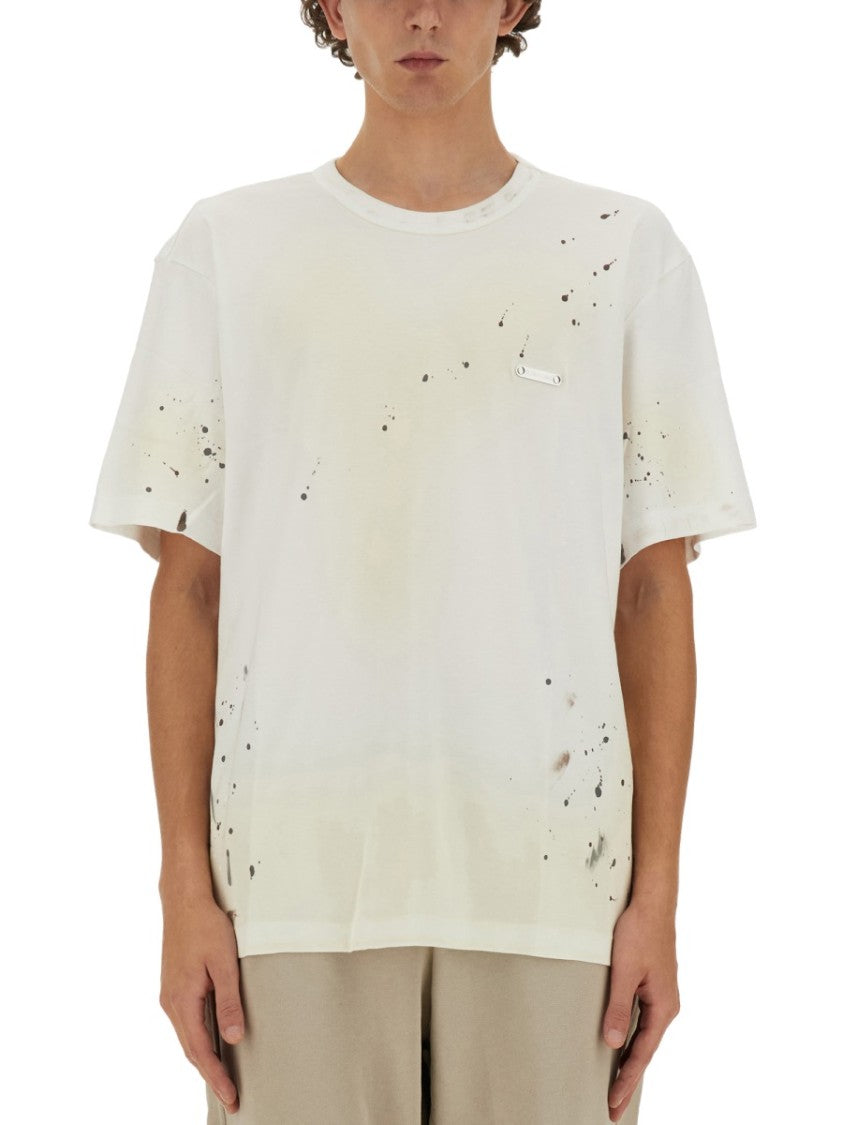 Helmut Lang Relaxed-Fit T-Shirt With Unique Splatter Print