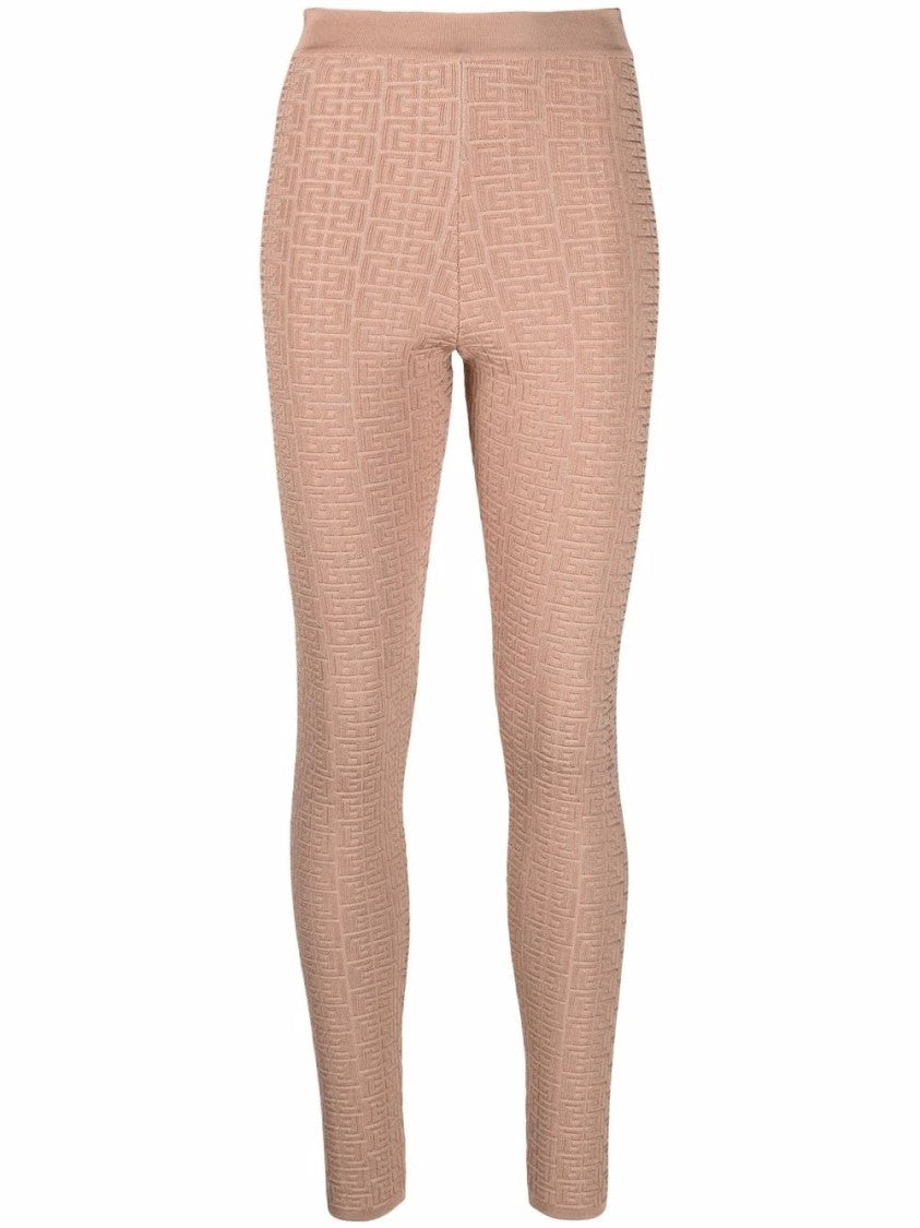 Balmain Knitted Monogram Leggings