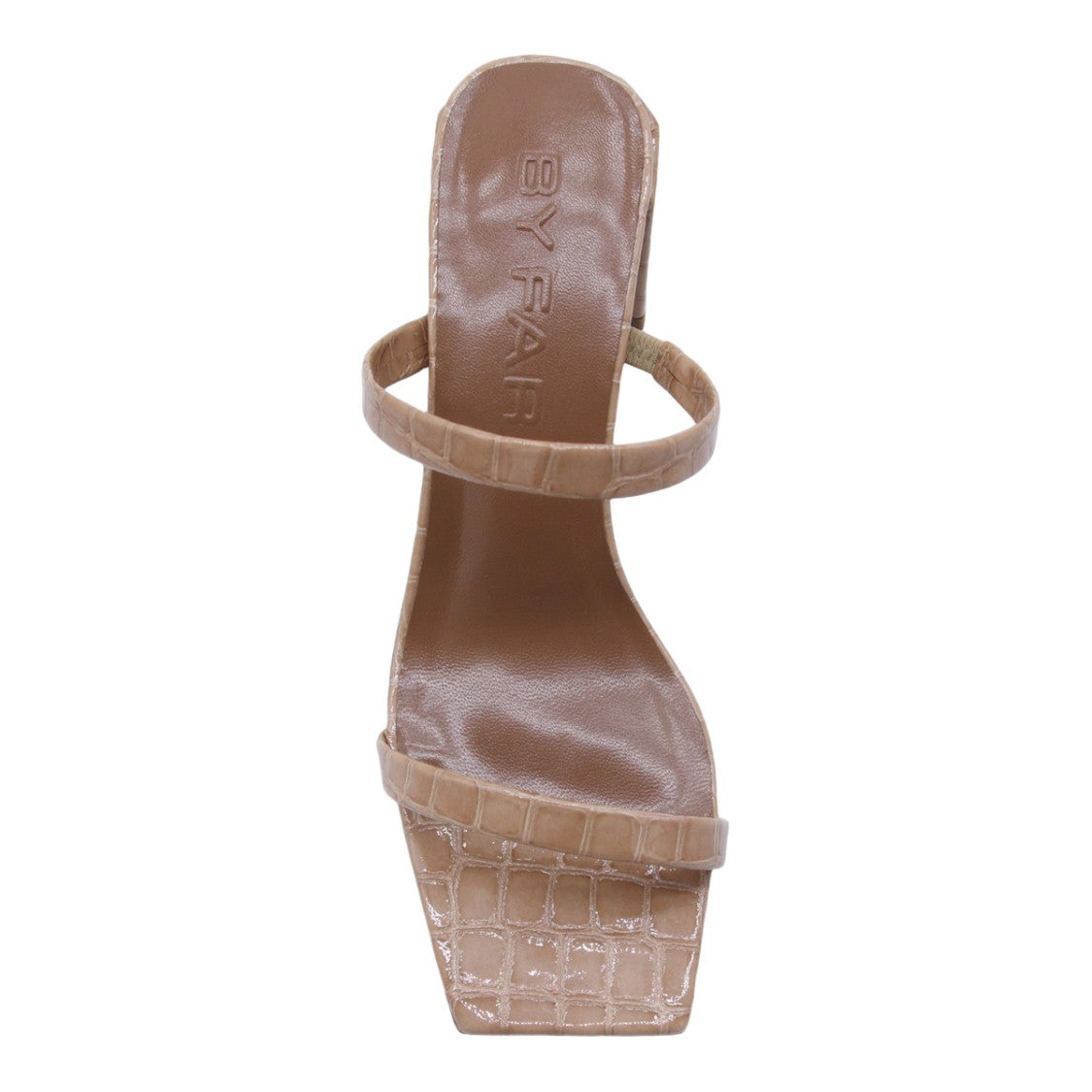 By Far Textured Crocodile Pattern Sandals