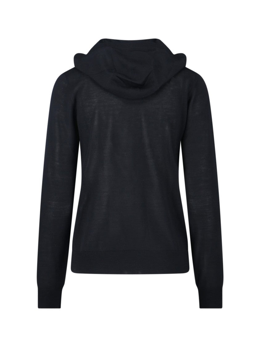 Parosh Relaxed Fit Black Sweater