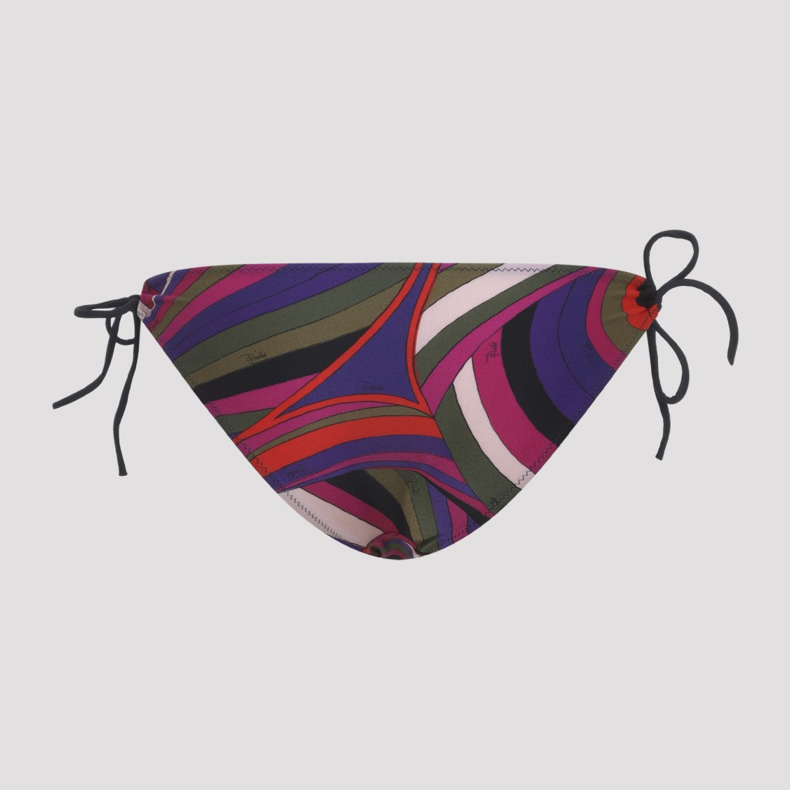 Pucci Vibrant Abstract Pattern Bikini Bottom With Adjustable Ties