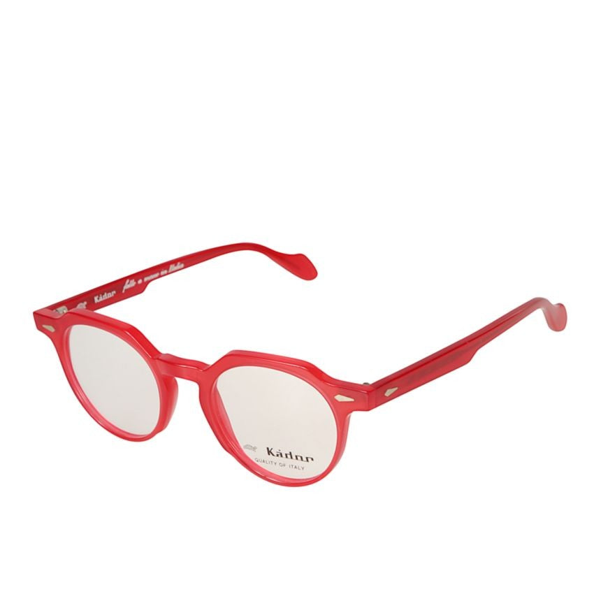 Kador Amadeus Translucent Red Frame Sunglasses With Angular Edges