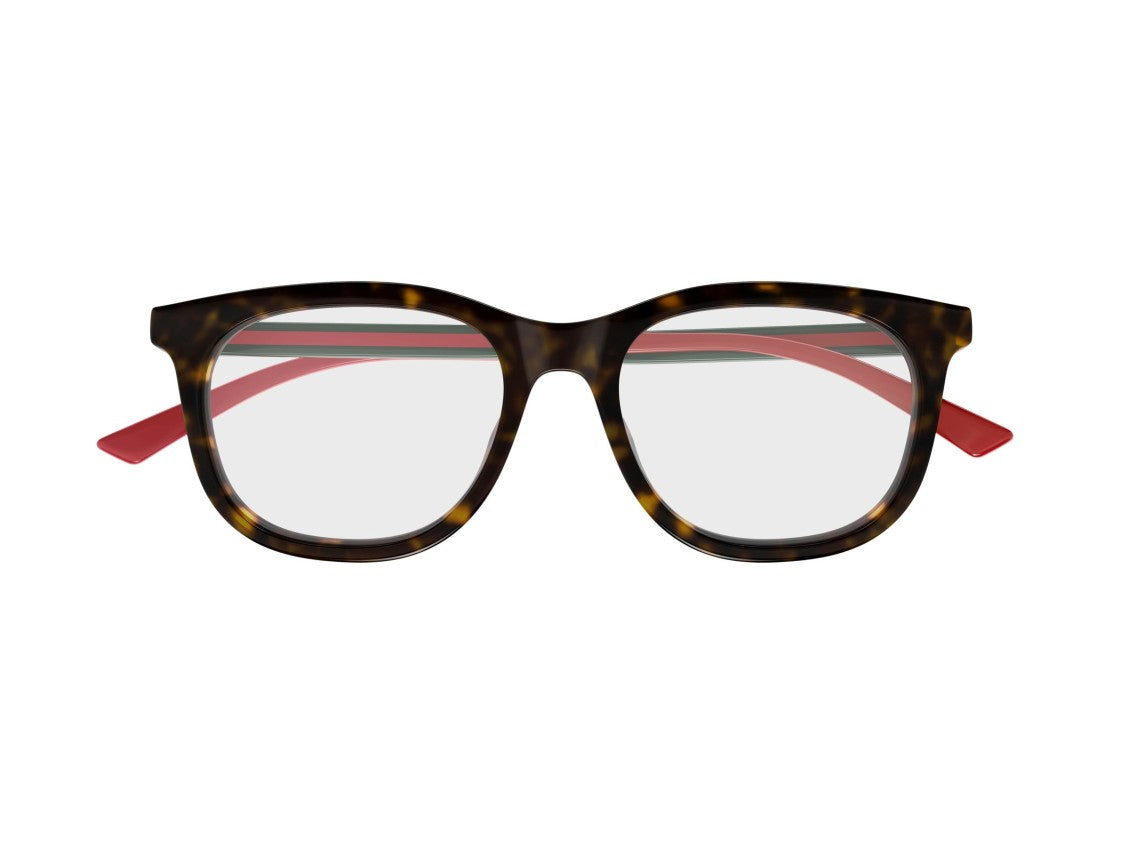 Gucci Gg1990o Striped Tortoiseshell Square Eyeglasses