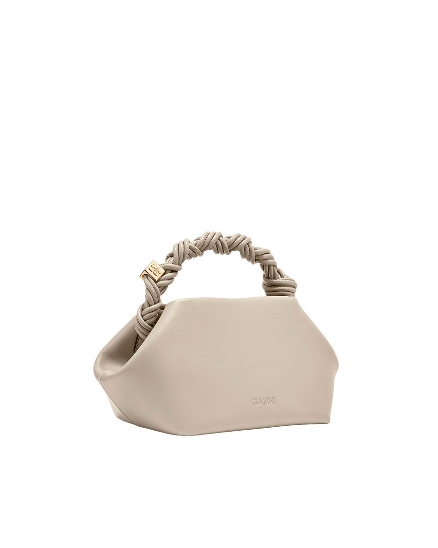 Ganni Structured Bou Bag Small In Oyster Gray