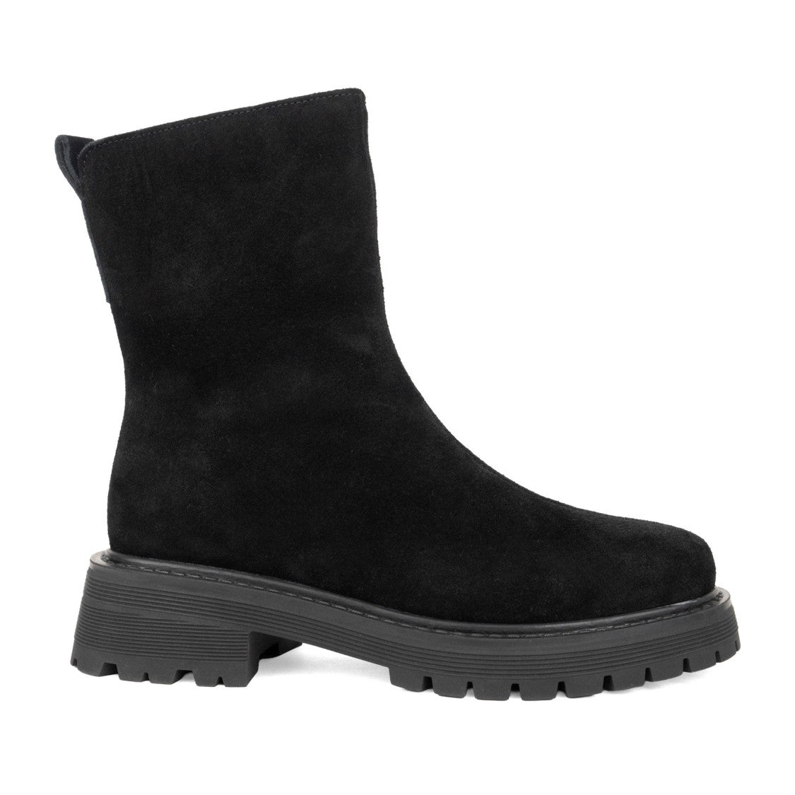 Linda Baumann Black Sturdy Sole Zipper Leather Ankle Boots