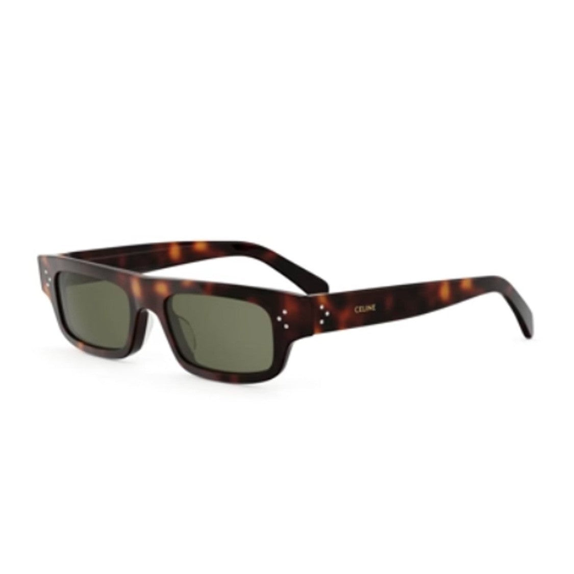 Celine Havana Three Dots Acetate Rectangular Sunglasses