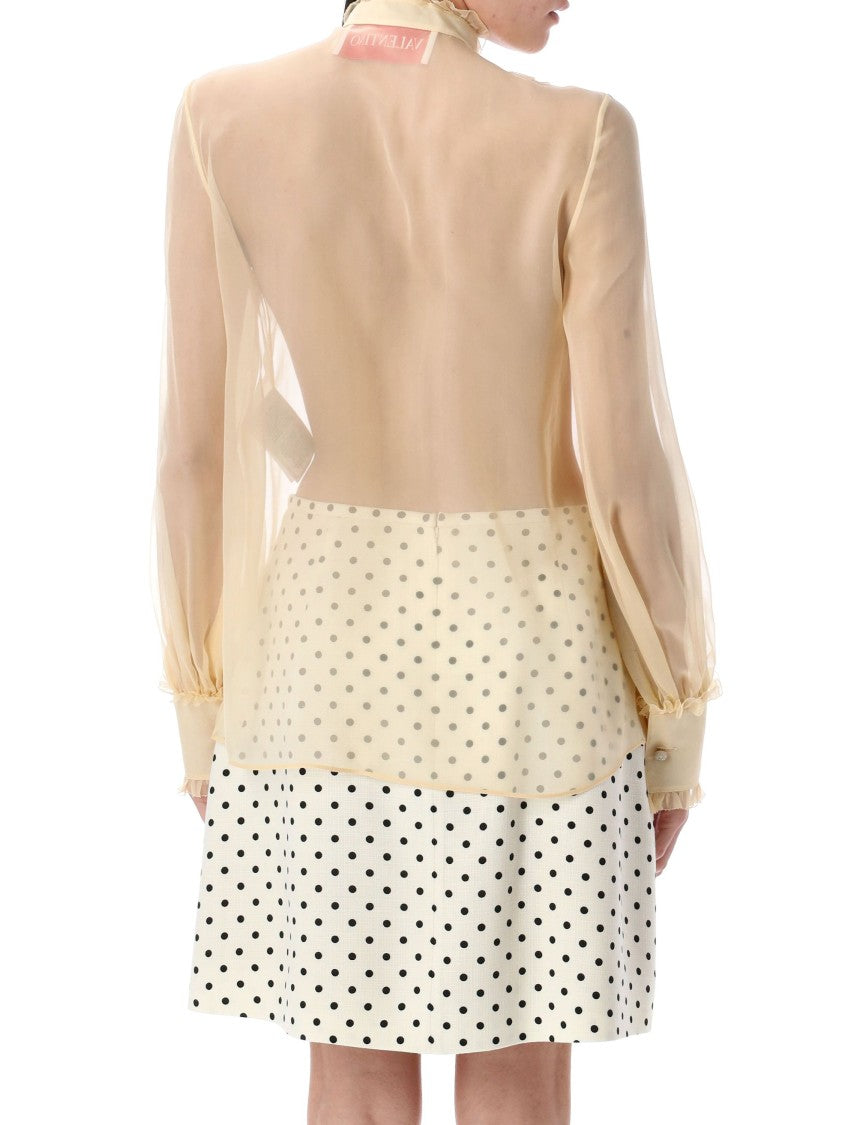 Valentino Garavani Chiffon Blouse With Mock Neck