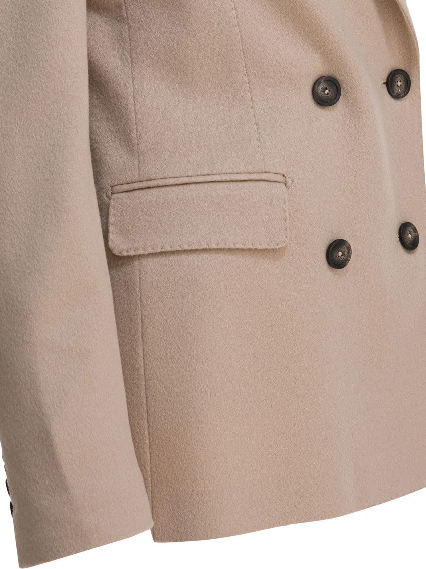 Tagliatore Tailored Double-Breasted Cashmere Jacket With Wide Lapels