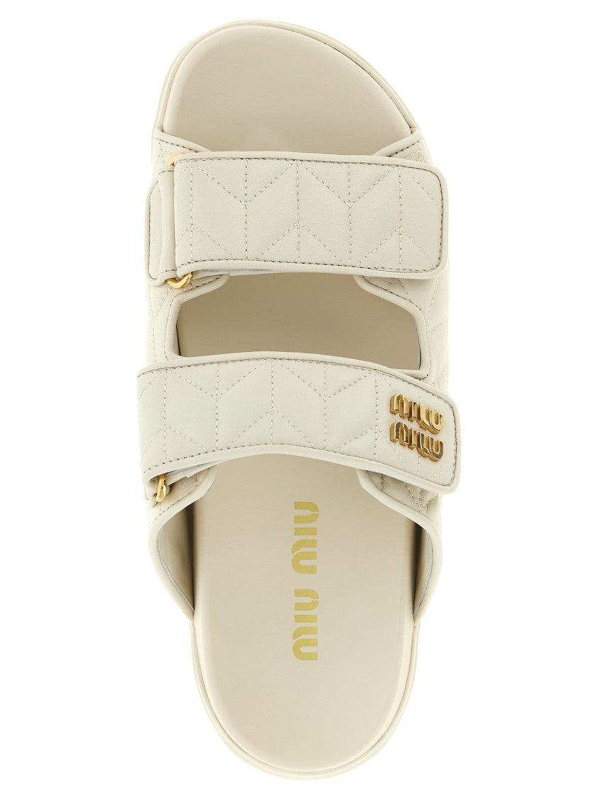 Miu Miu Matelassé Nappa Sandals