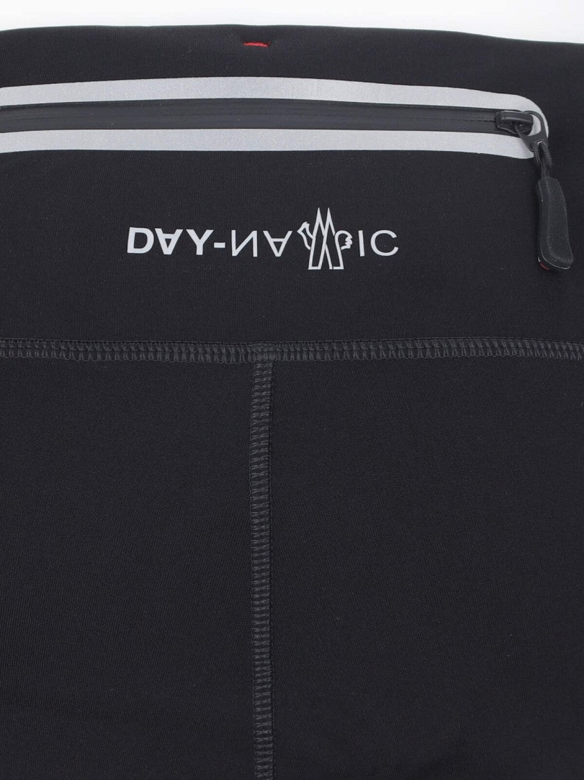 Moncler Grenoble Studded Leggings In Black Stretch Nylon