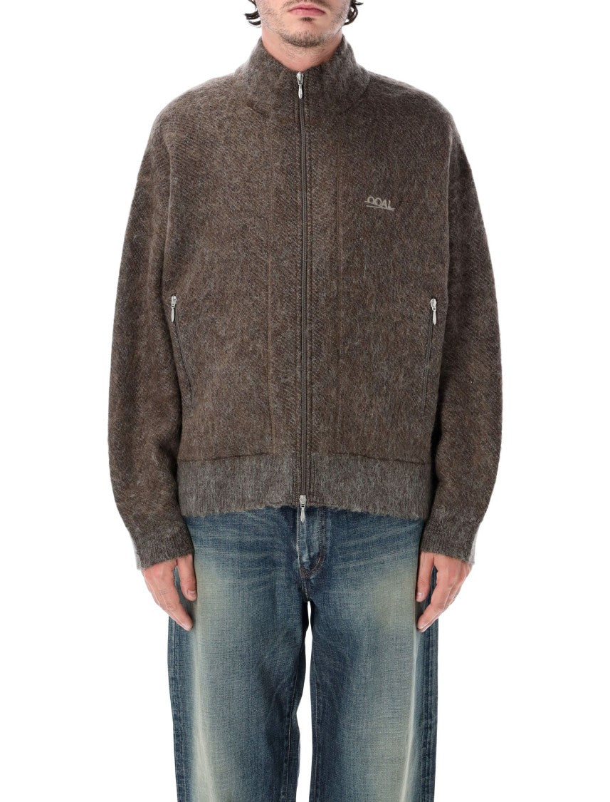 Namamica Soft Fuzzy High Collar Zip-Through Mohair Jacket