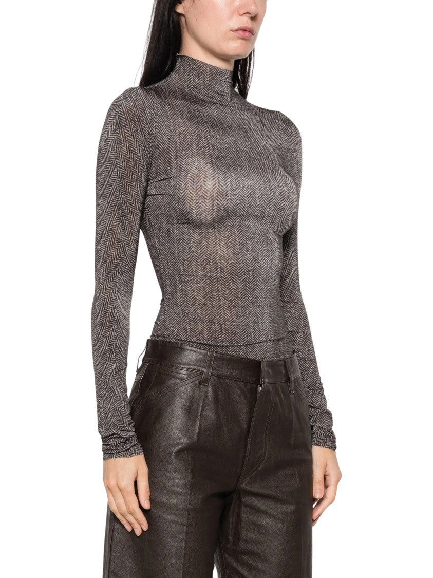 Maison Margiela Grey Gradient Viscose Bodysuit