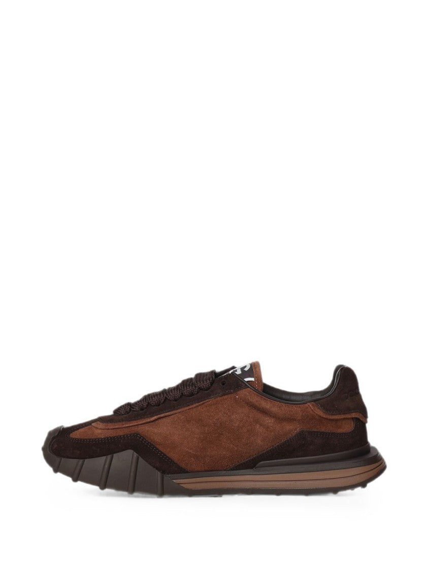 Dolce & Gabbana Brown Suede Low-Profile Sneakers