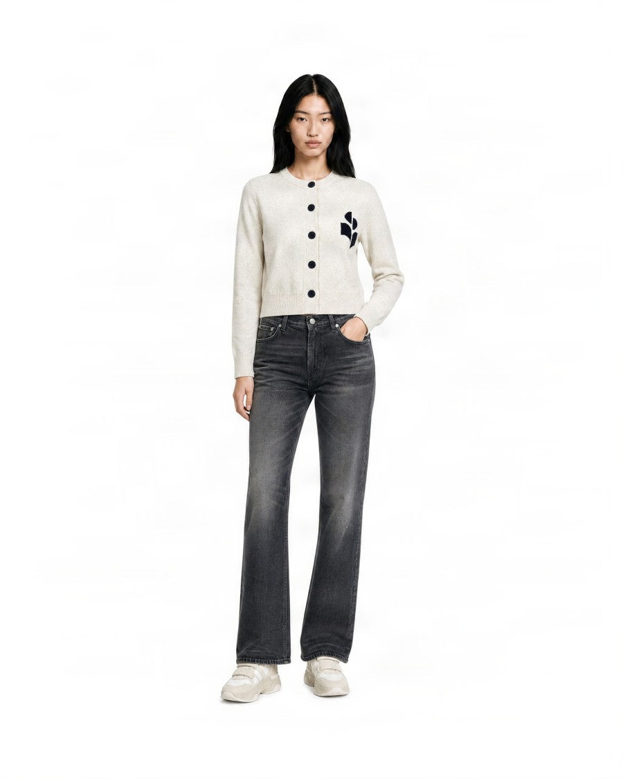 Isabel Marant Étoile Cropped Button-Closure Cardigan With Round Neckline