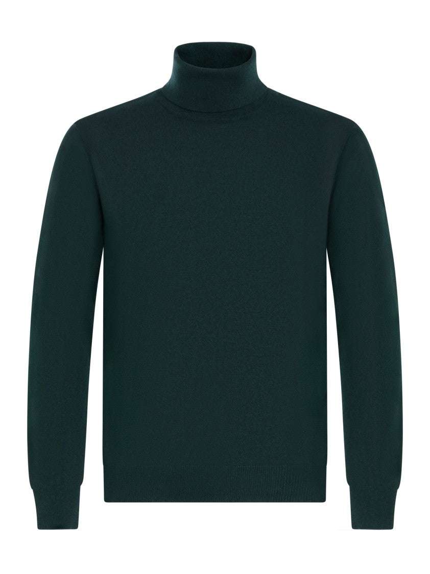 Franzese Collection Regular Fit Turtleneck Sweater With Ribbed Details