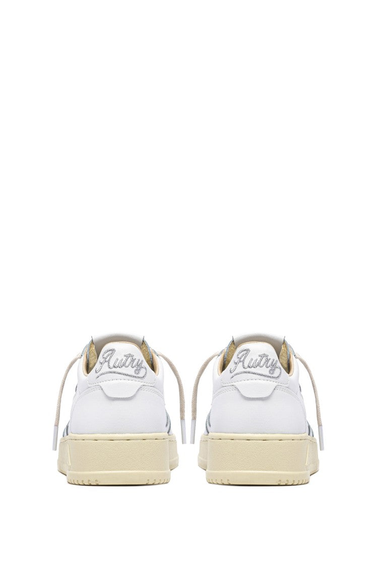 Autry White Medalist Silver Inscription Sneakers