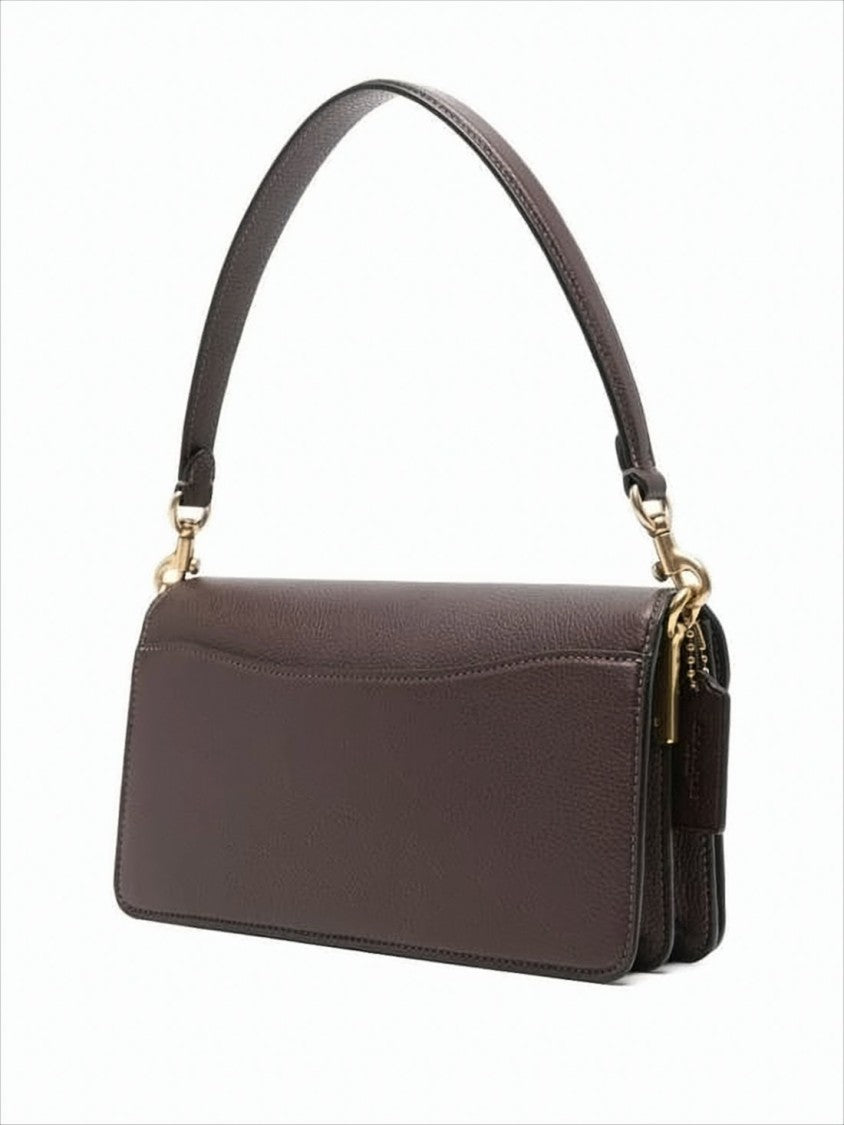 Coach Textured Cowhide Leather Crossbody Bag With Gold-Tone Clasp