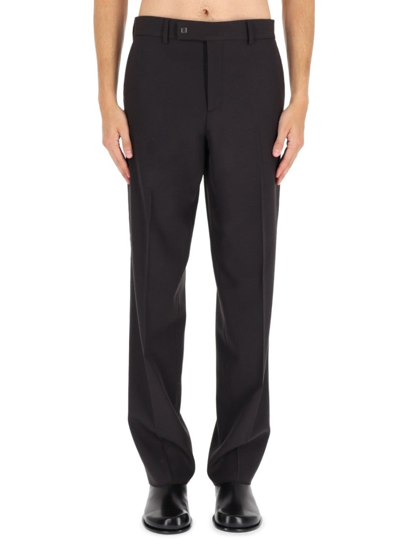 Fendi Wool-Blend Tailored Straight-Leg Pants