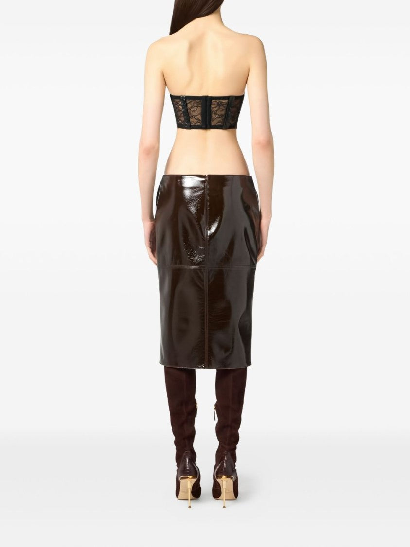 Elisabetta Franchi Strapless Black Bustier