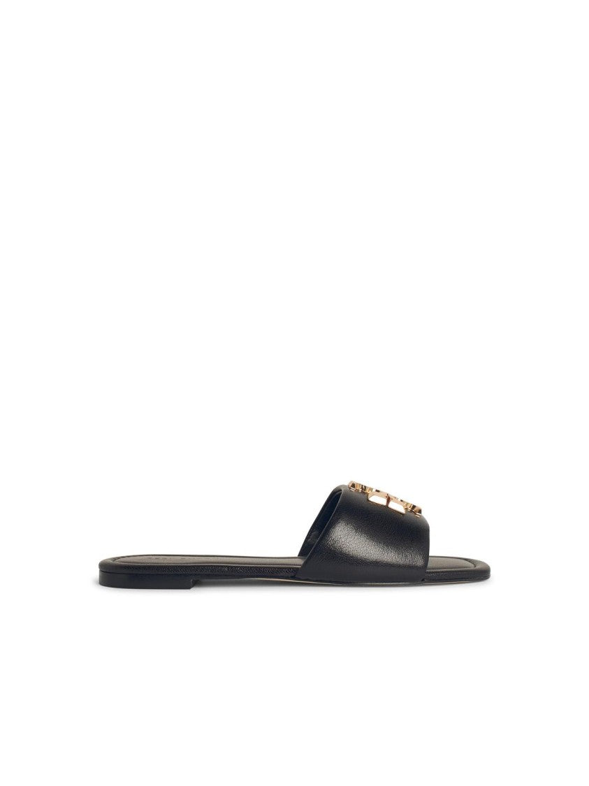 Tory Burch Eleanor' Black Leather Slippers