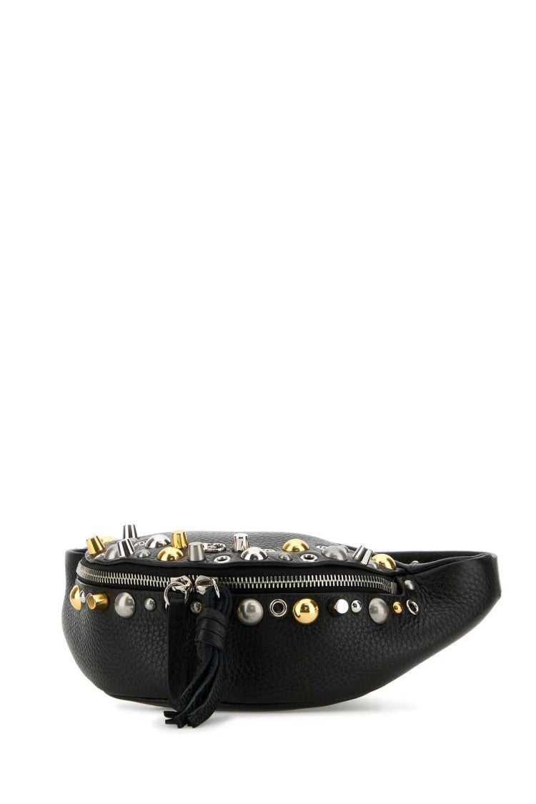 Valentino Garavani Black Leather Nellcôte Belt Bag