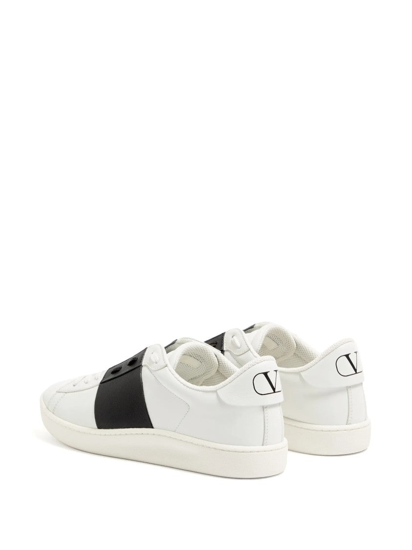 Valentino White Open Royco Leather Sneakers