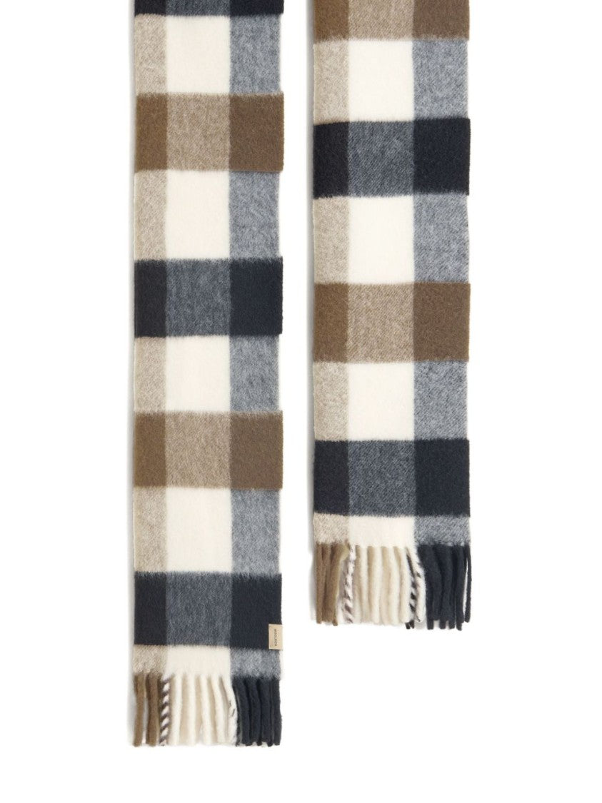 Woolrich Checkered Wool Scarf