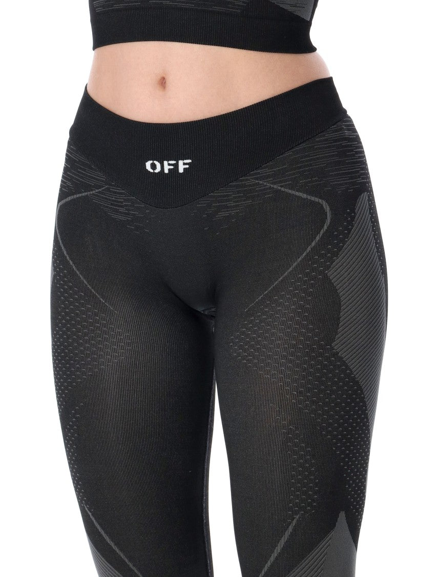 Off-White Seamless Stretch Technical Knit Active Leggings