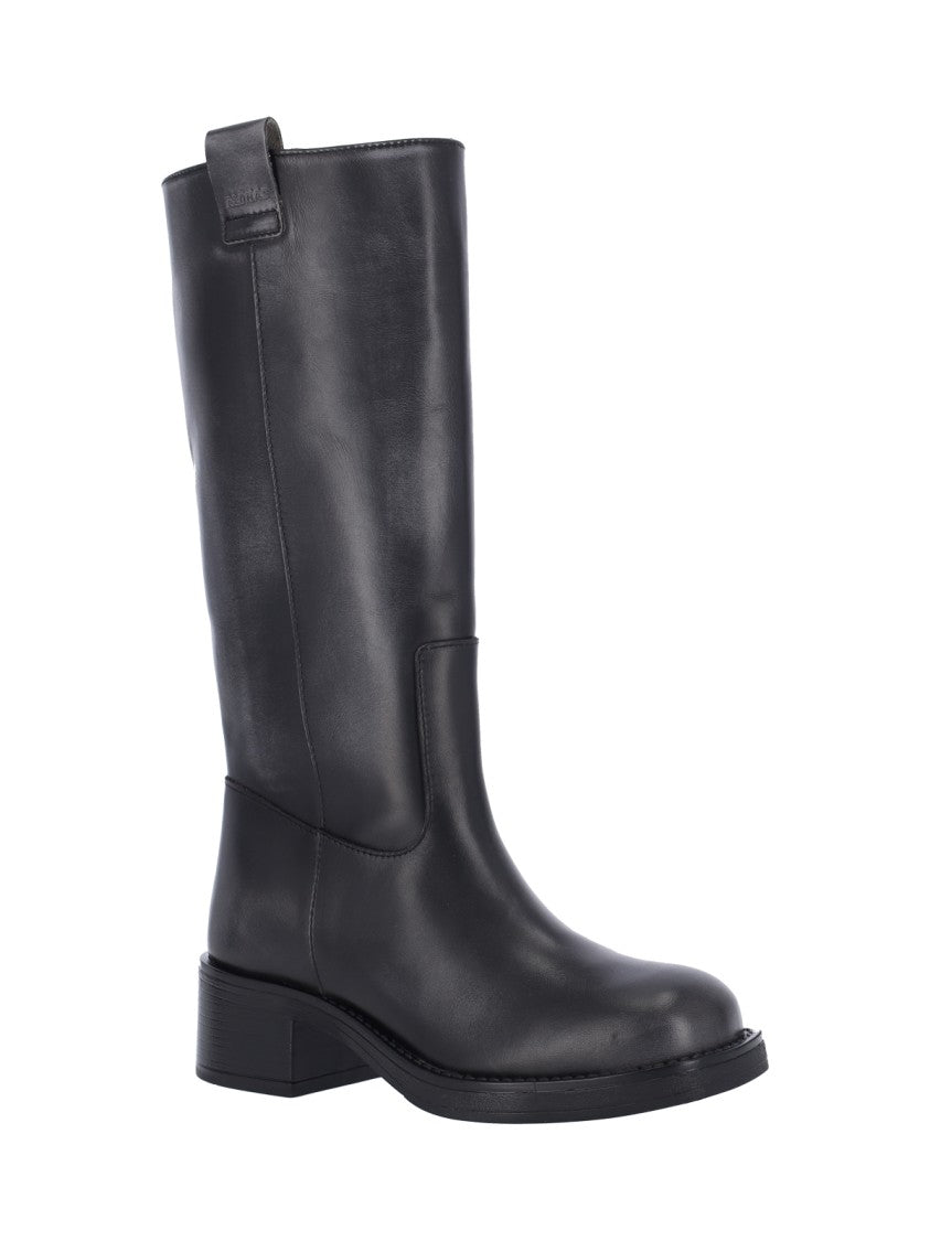 Alohas Black Sajan Calf Leather Boots