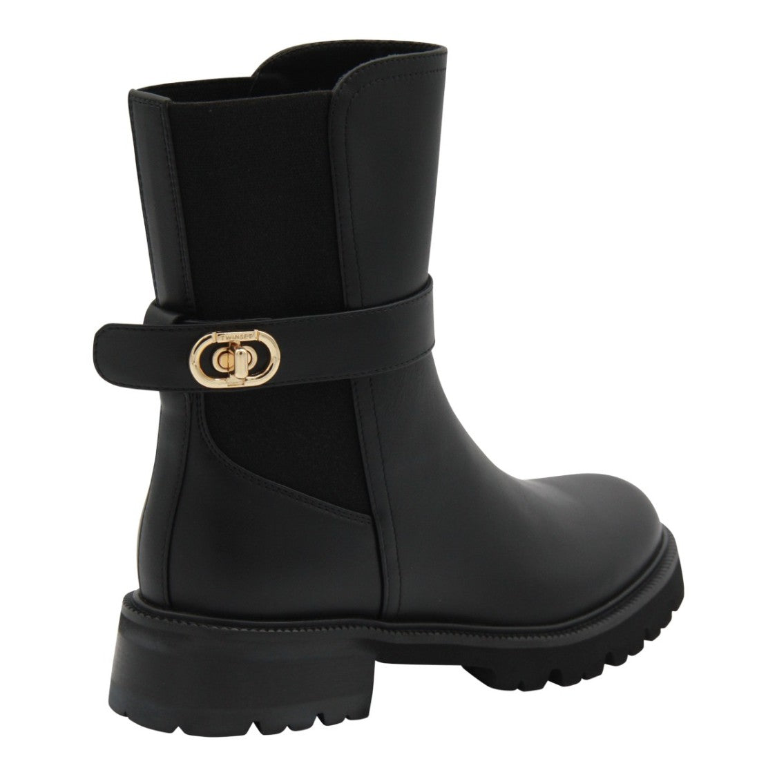 Twin-Set Ankle Boots With Gold-Tone Buckle