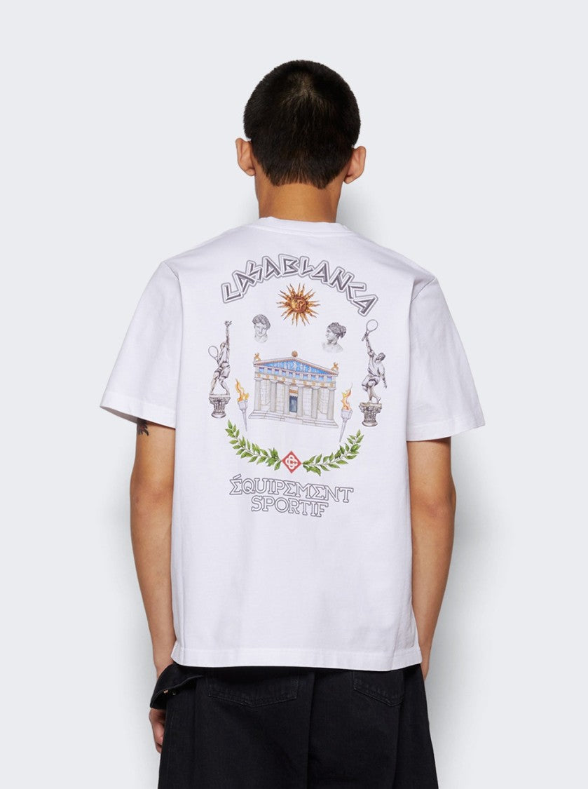 Casablanca Le Temple Du Sport Printed Tee White
