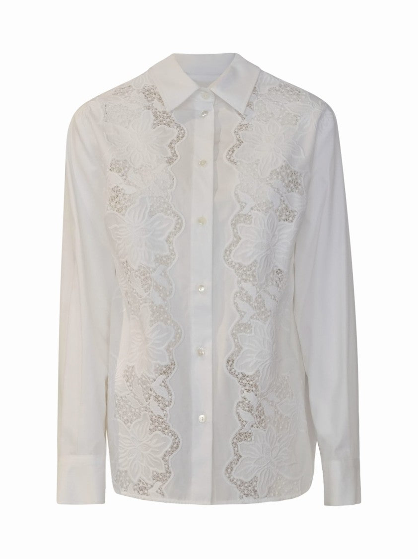 P.A.R.O.S.H. Parosh D381222 001 Cioccolato White Cotton Shirt