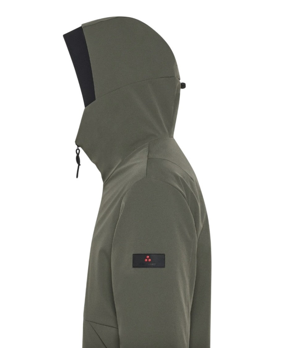 Peuterey Full-Length Zip Hooded Jacket In Stretch Nylon