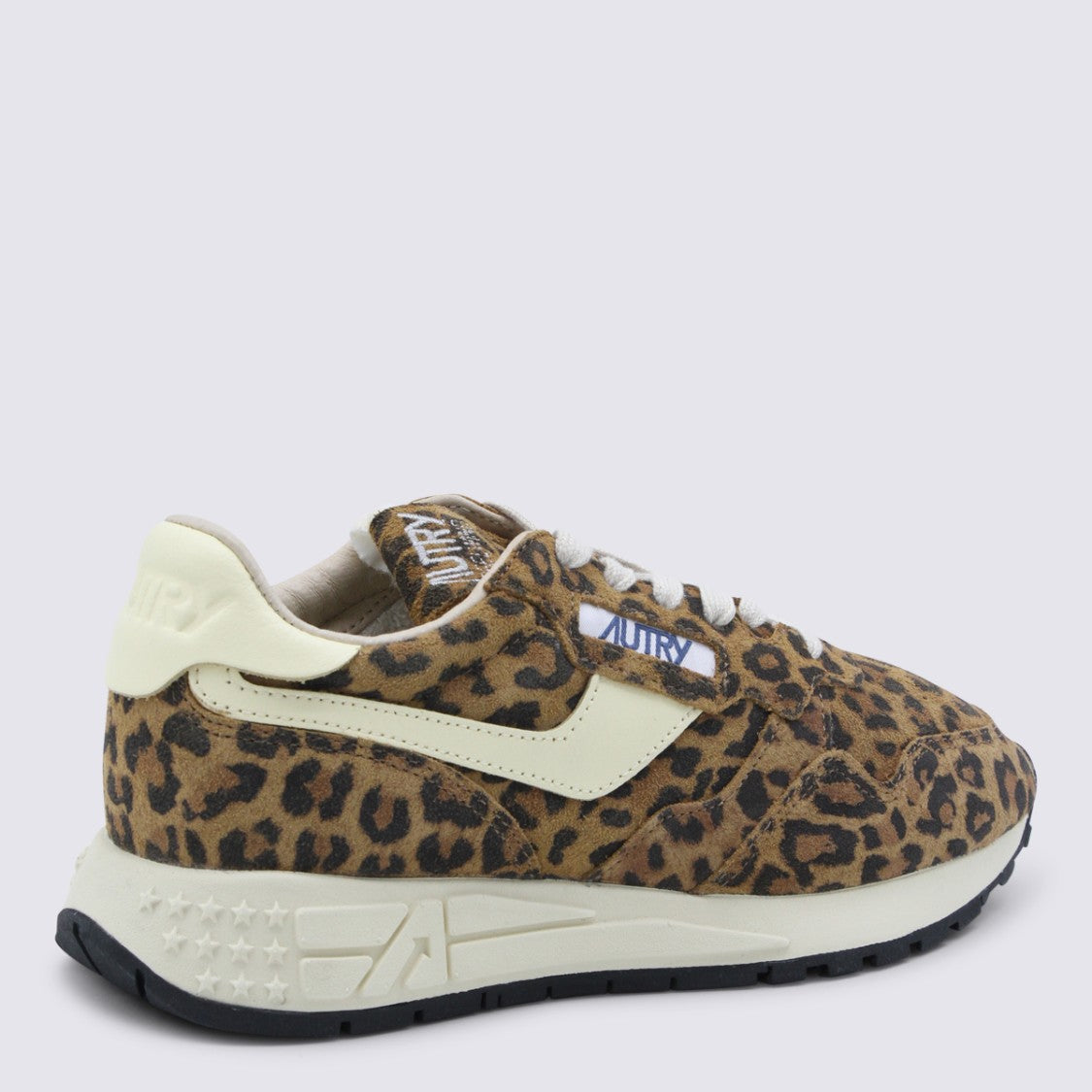 Autry Leopard Print Sneakers With Cream Accents