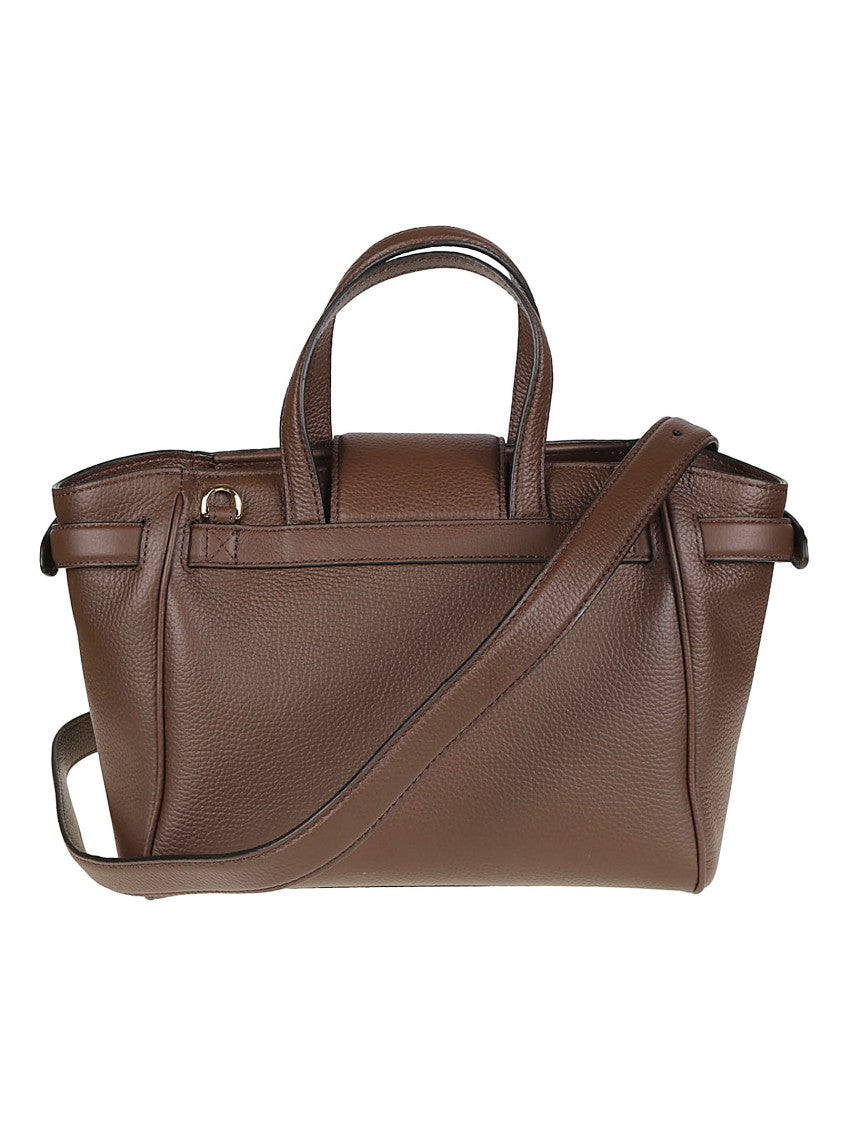 Lancel Thea Small Pebbled Cow Leather Handbag