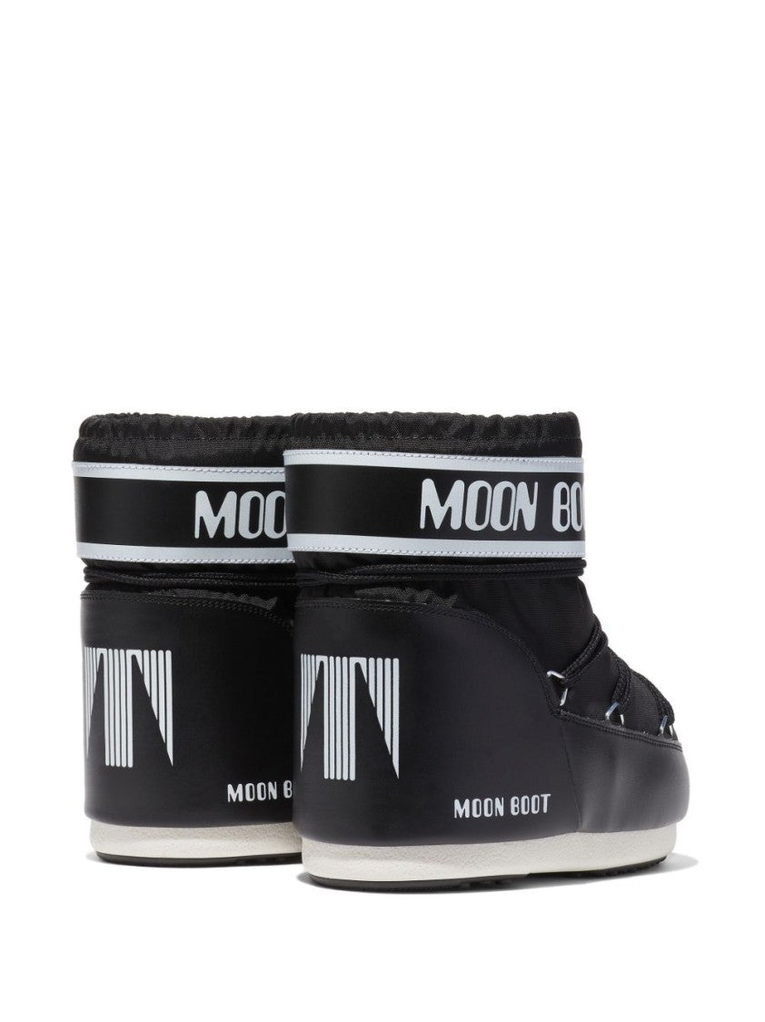 Moon Boot High-Ankle Black Boots With Logo Branding