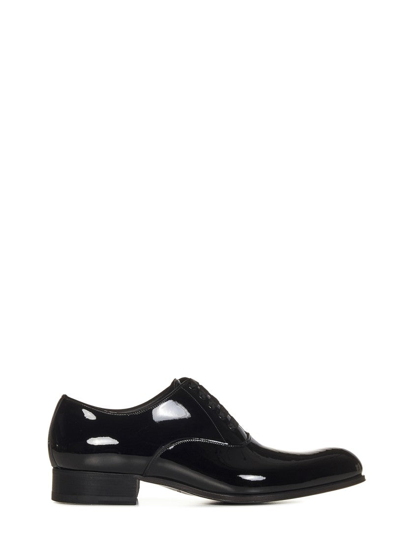 Tom Ford Black Calf Leather Laced Shoes