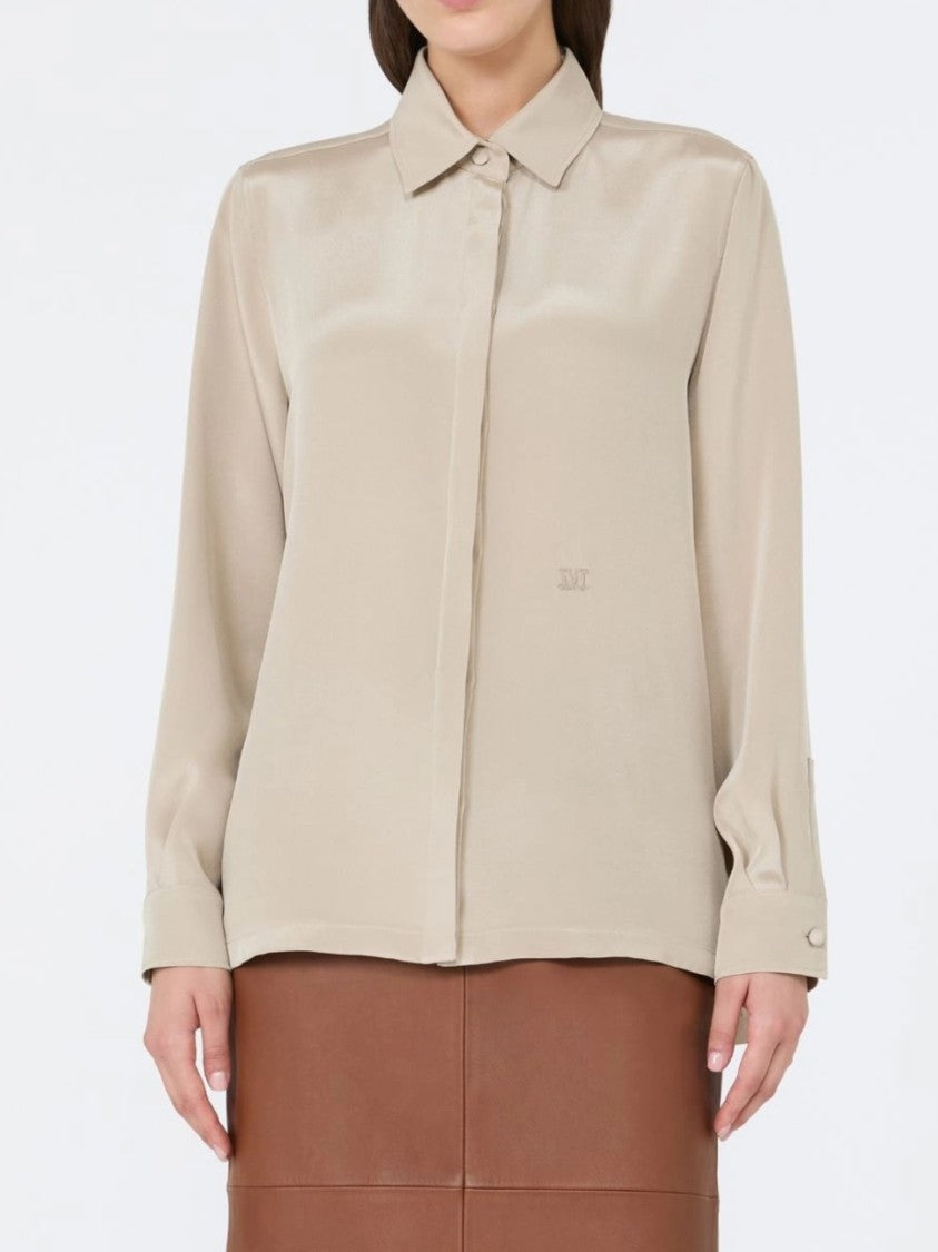 Max Mara Long-Sleeved Blouse With Classic Collar