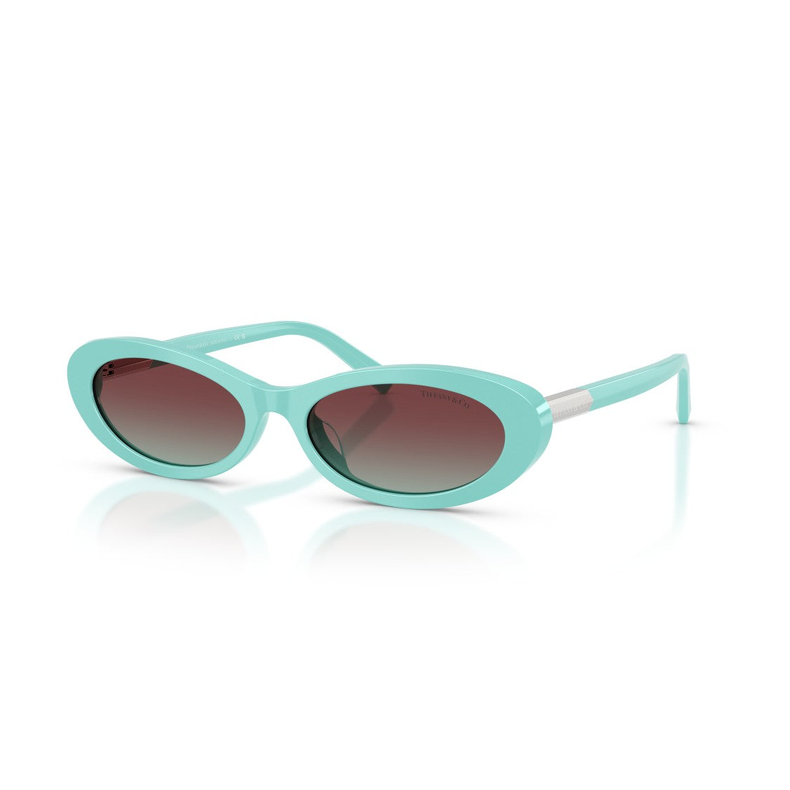 Tiffany & Co. 0Tf4250 Oval Acetate Sunglasses In Light Turquoise