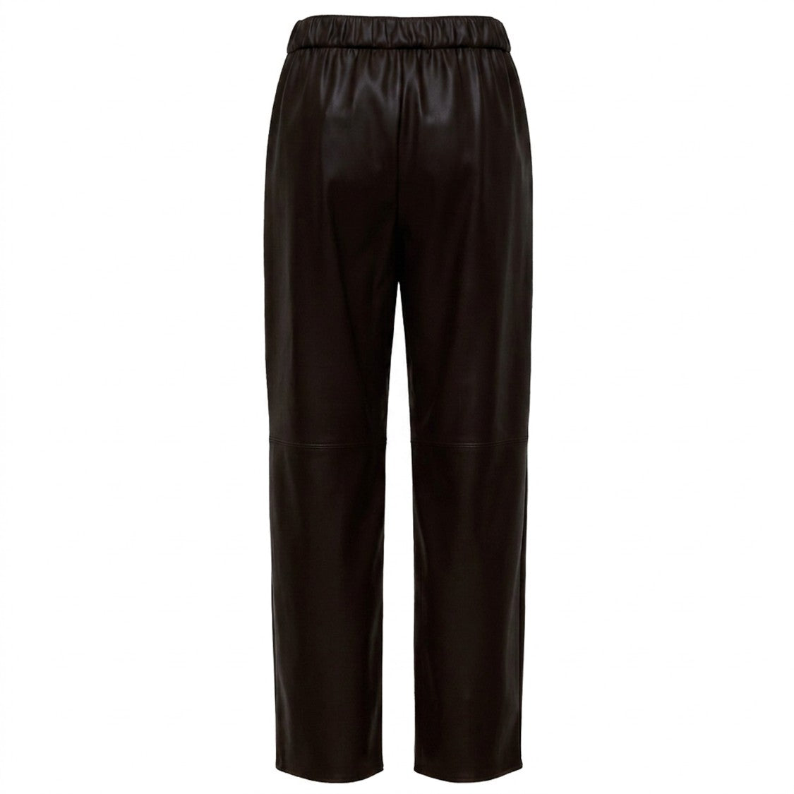 Max Mara Cropped Ankle-Length Jersey Pants With Leather Effect
