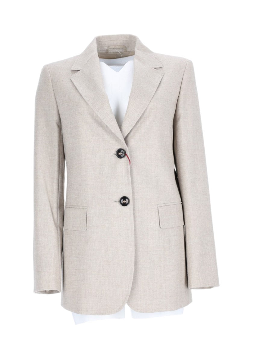 Max Mara Single-Breasted Tailored Blazer In Fine Wool