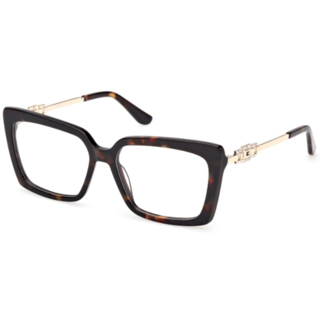 Guess Gu50318 Rectangular Tortoiseshell Frame Eyeglasses