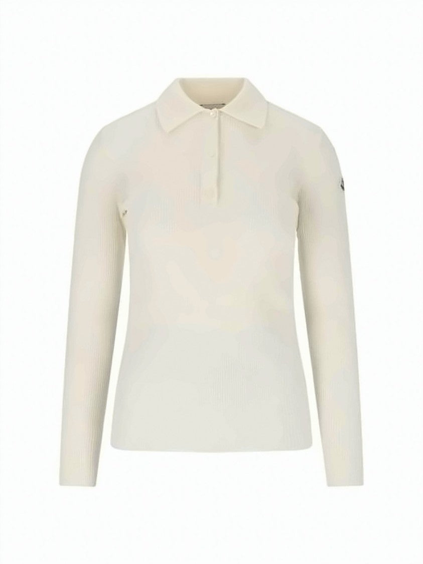 Moncler Fitted Knit Polo Shirt