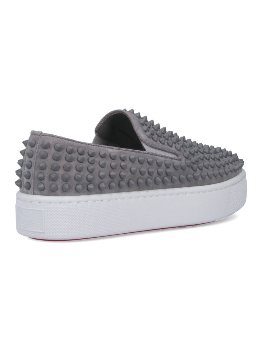 Christian Louboutin Spikeboat' Sneakers – Gray