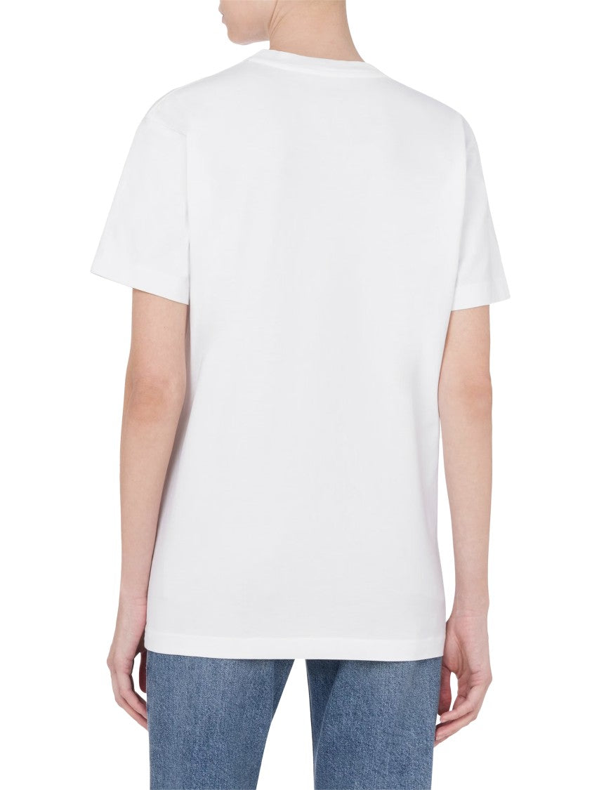 Moschino Relaxed-Fit White T-Shirt With Playful Text