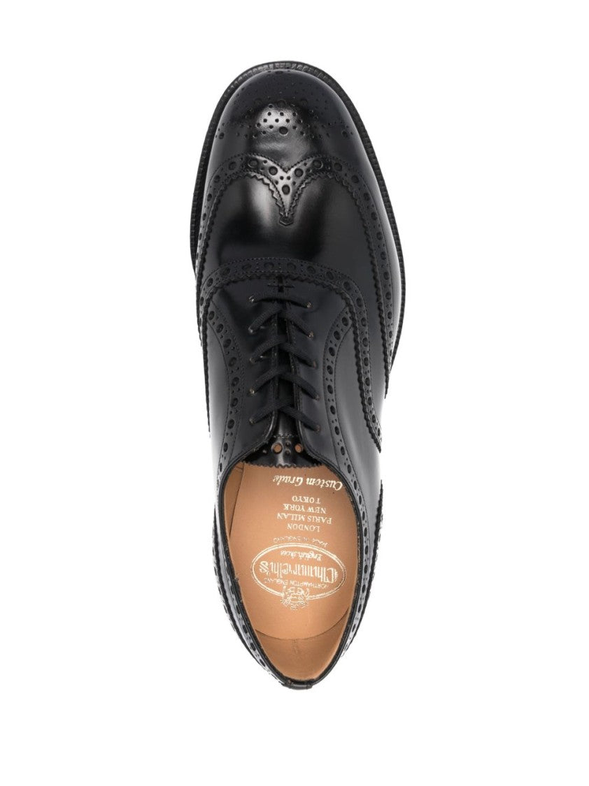 Church's Black Burwood Leather Intricate Brogues
